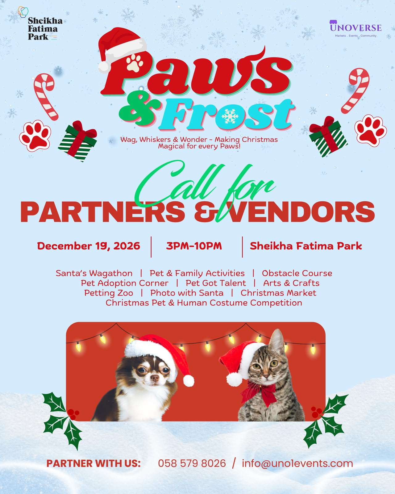 Paws & Frost event poster
